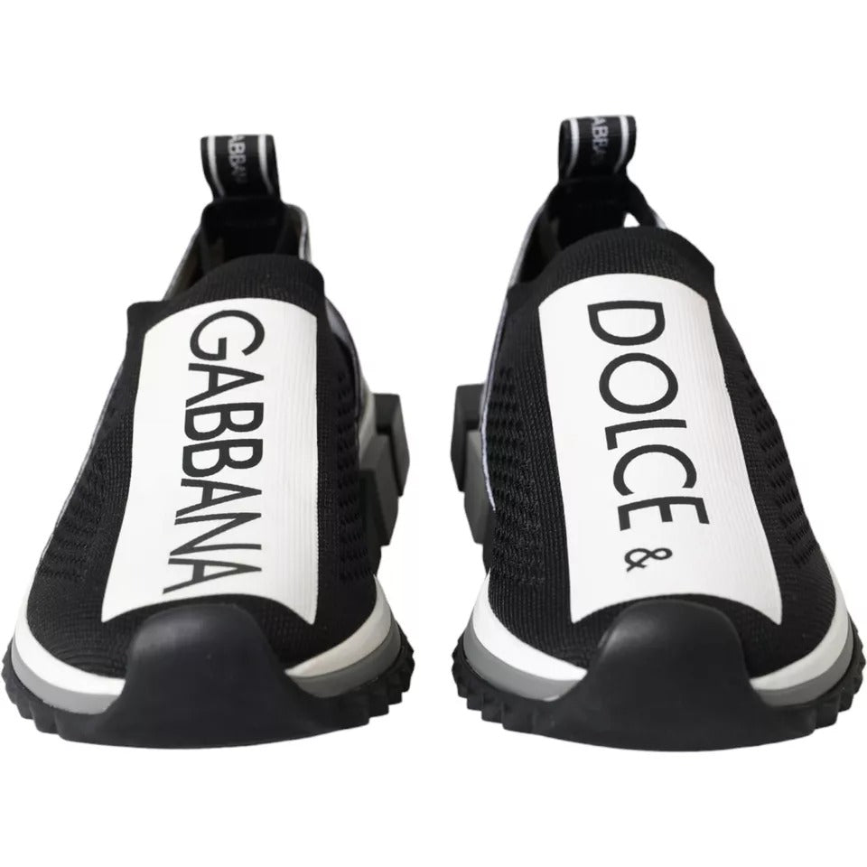 Dolce & Gabbana Schwarz Weiß Slip On Sorrento Sneakers Schuhe
