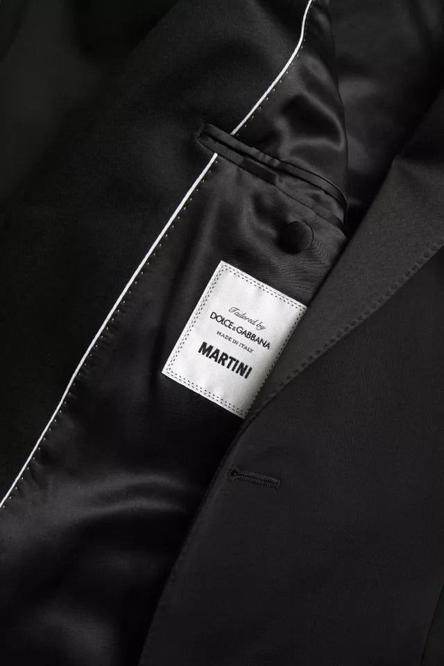 Dolce & Gabbana Schwarzer Blazer aus Wolle mit einer Knopfleiste MARTINIKleidung