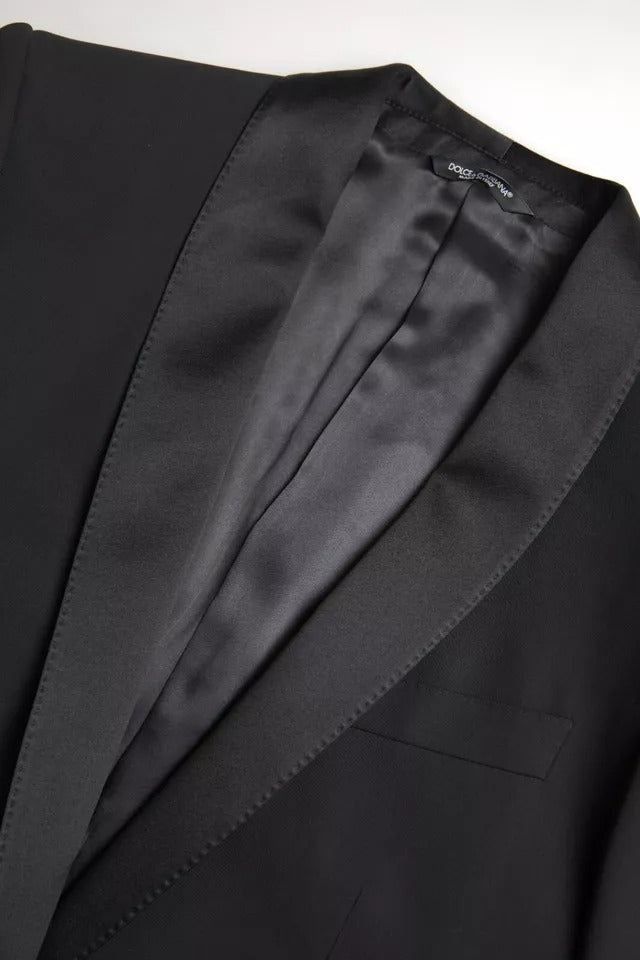 Dolce & Gabbana Schwarzer Blazer aus Wolle mit einer Knopfleiste MARTINIKleidung