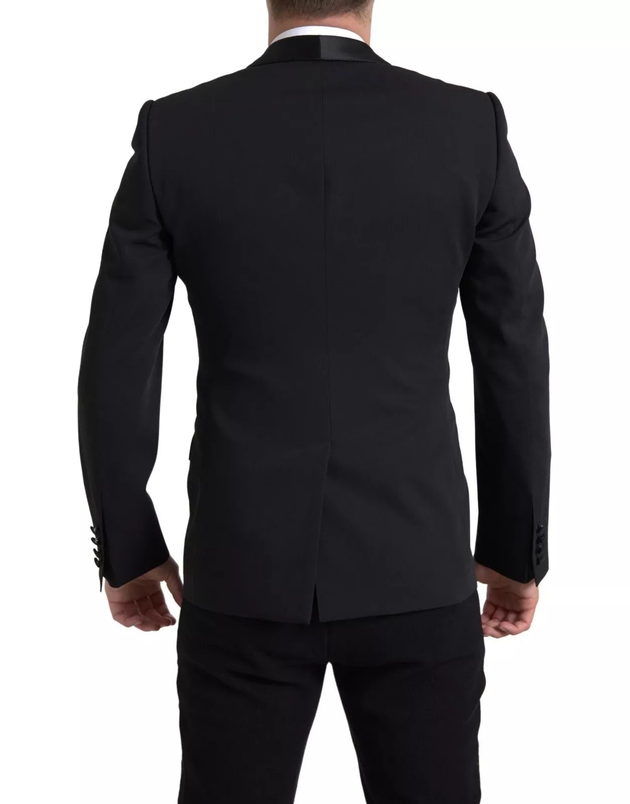 Dolce & Gabbana Schwarzer Blazer aus Wolle mit einer Knopfleiste MARTINIKleidung