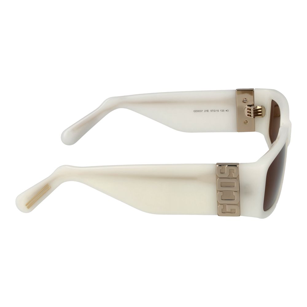 GCDS Weiße Sonnenbrille aus Acetat