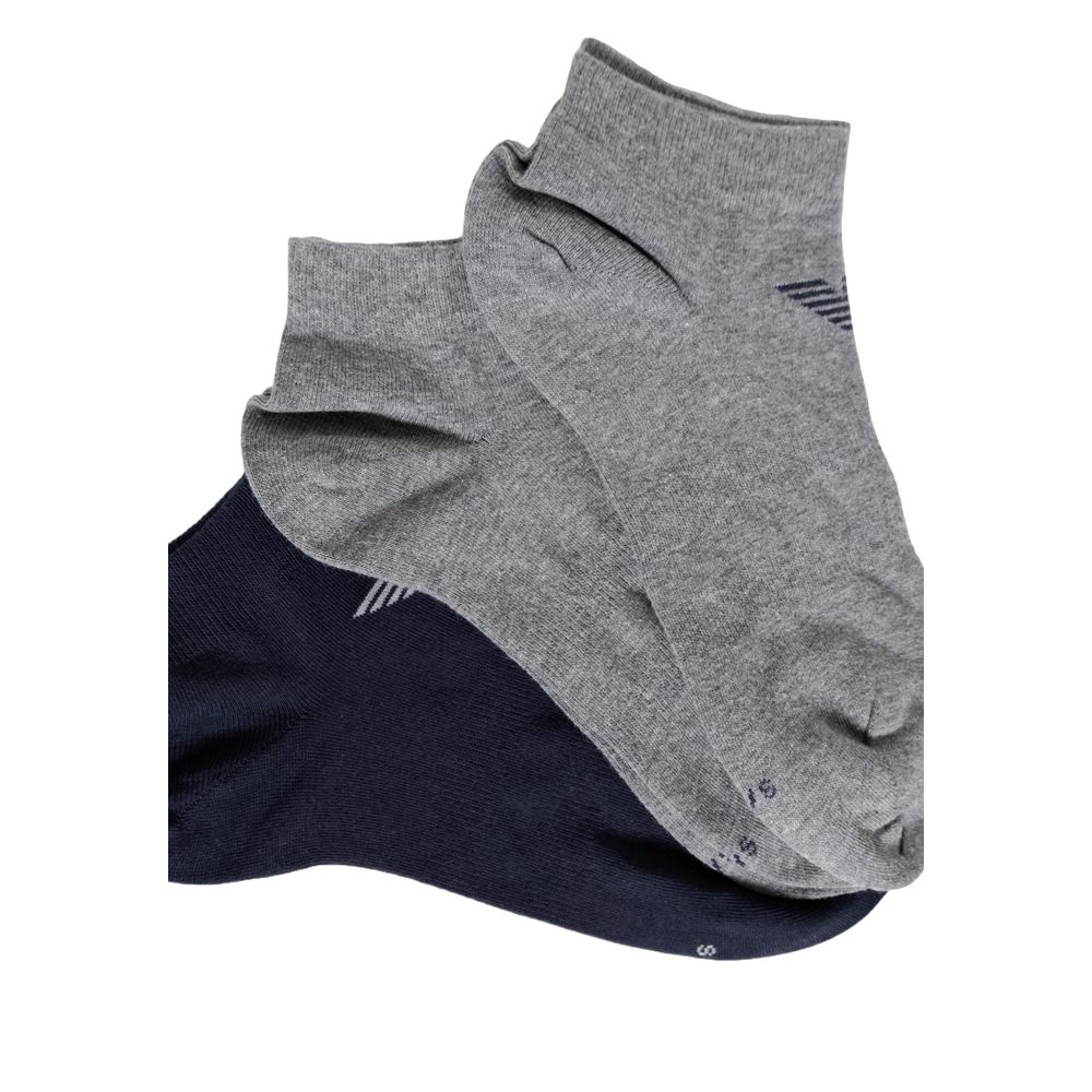 Emporio Armani Underwear Blaue Baumwollsocke