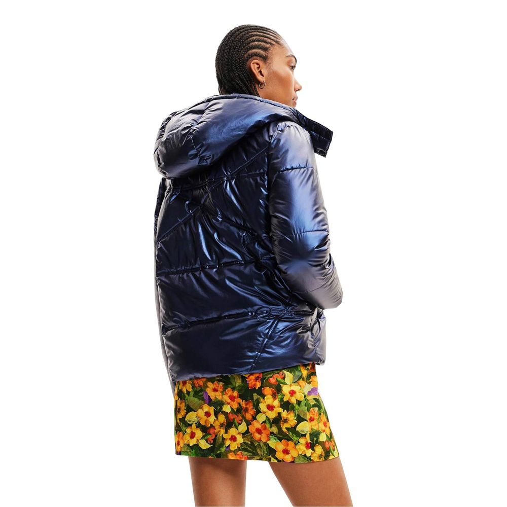 Desigual Blaue Polyamid Jacken & Mantel