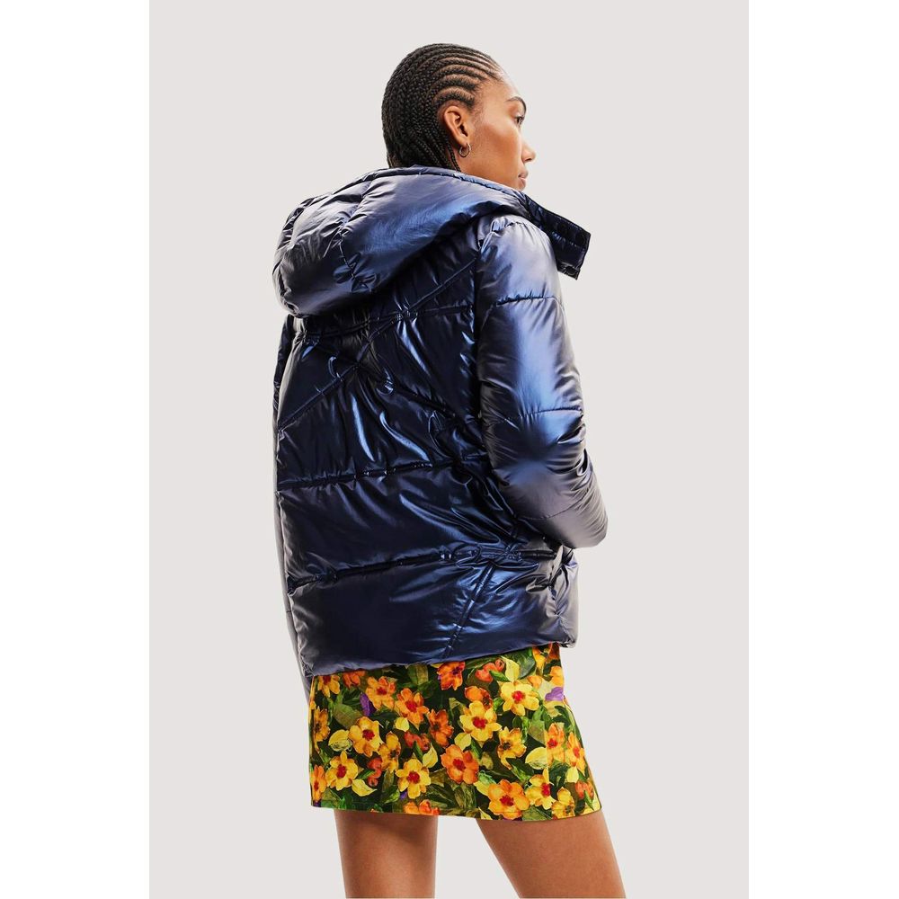 Desigual Blaue Polyamid Jacken & Mantel