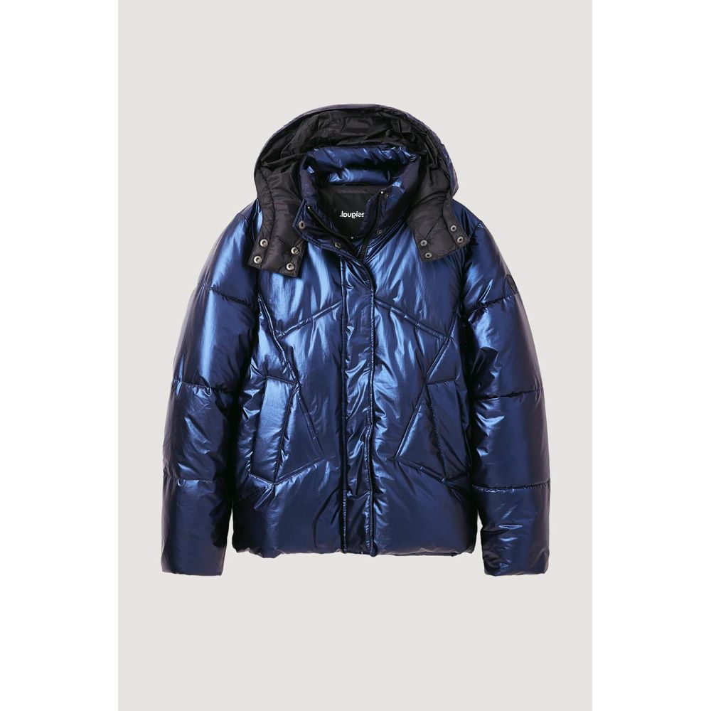 Desigual Blaue Polyamid Jacken & Mantel