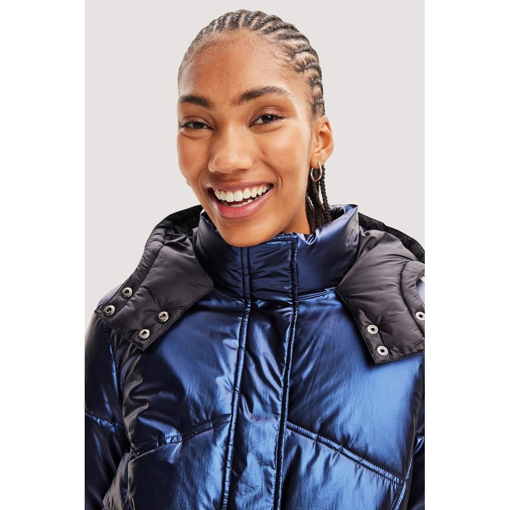 Desigual Blaue Polyamid Jacken & Mantel