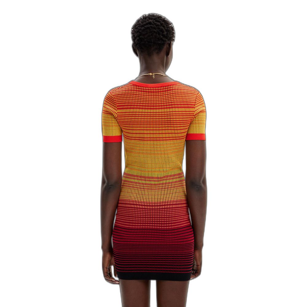 Desigual Roter Viskose-Midi