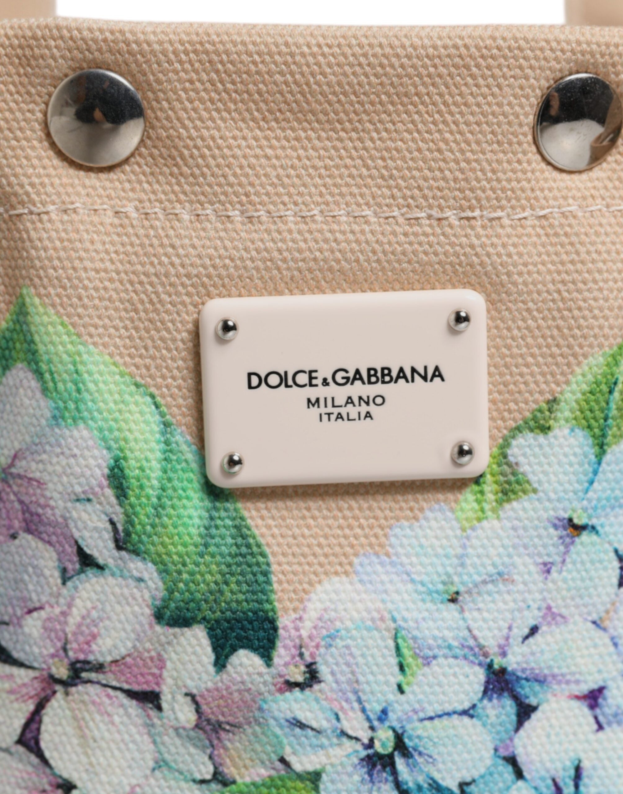 Dolce & Gabbana Multicolor Floral Canvas TANIA Top Handle Tote Borse Tasche