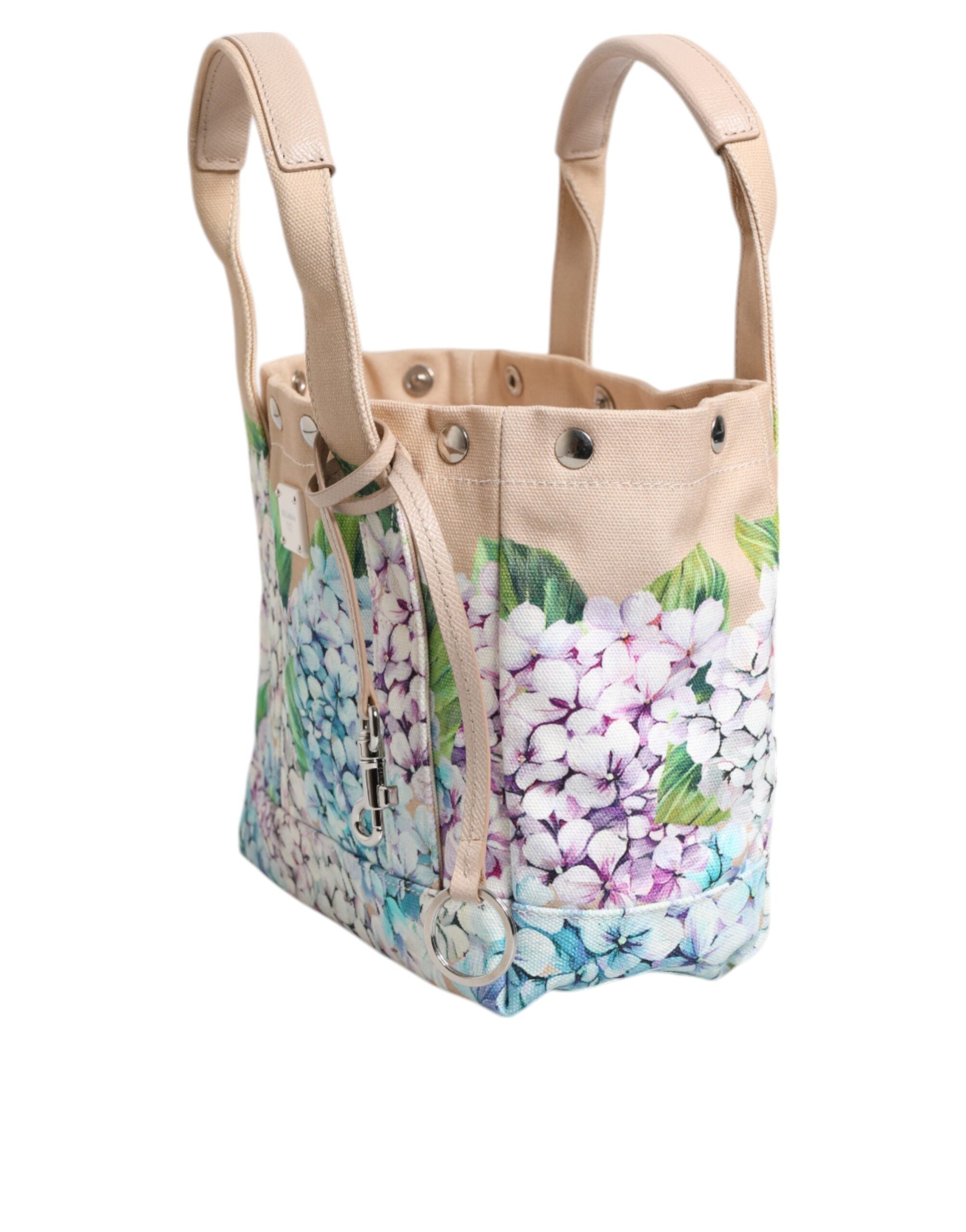 Dolce & Gabbana Multicolor Floral Canvas TANIA Top Handle Tote Borse Tasche