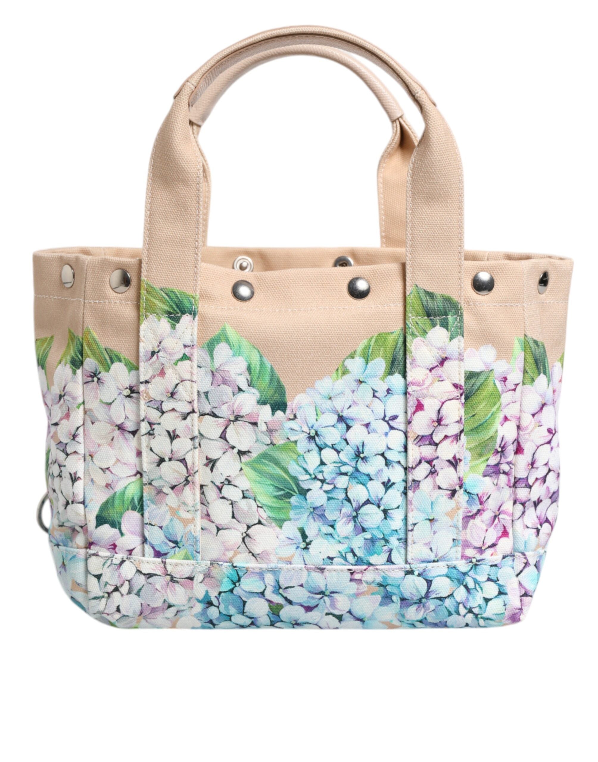 Dolce & Gabbana Multicolor Floral Canvas TANIA Top Handle Tote Borse Tasche