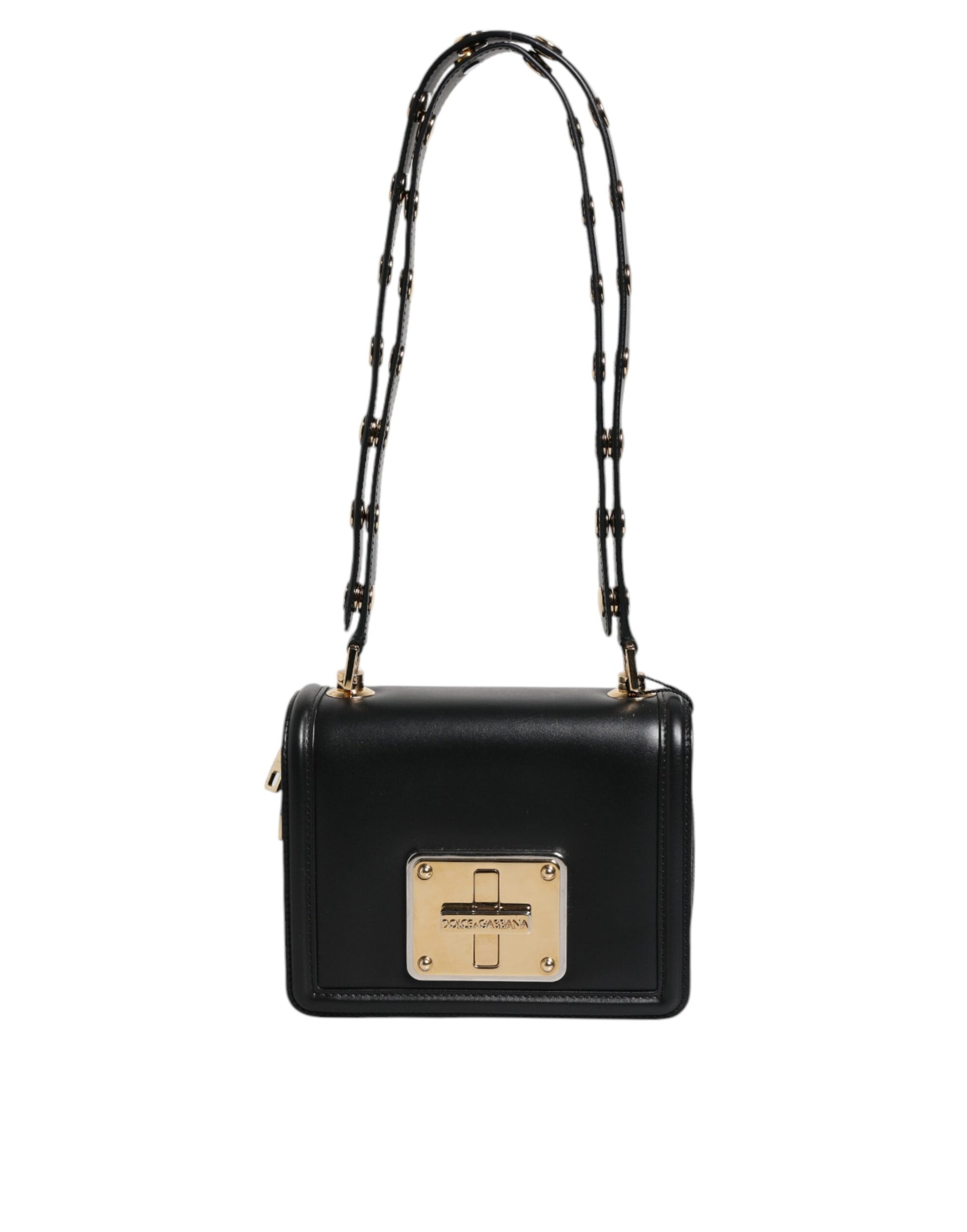 Dolce & Gabbana Schwarze Joy Therapy Lola Crossbody-Tasche aus Leder mit Nieten