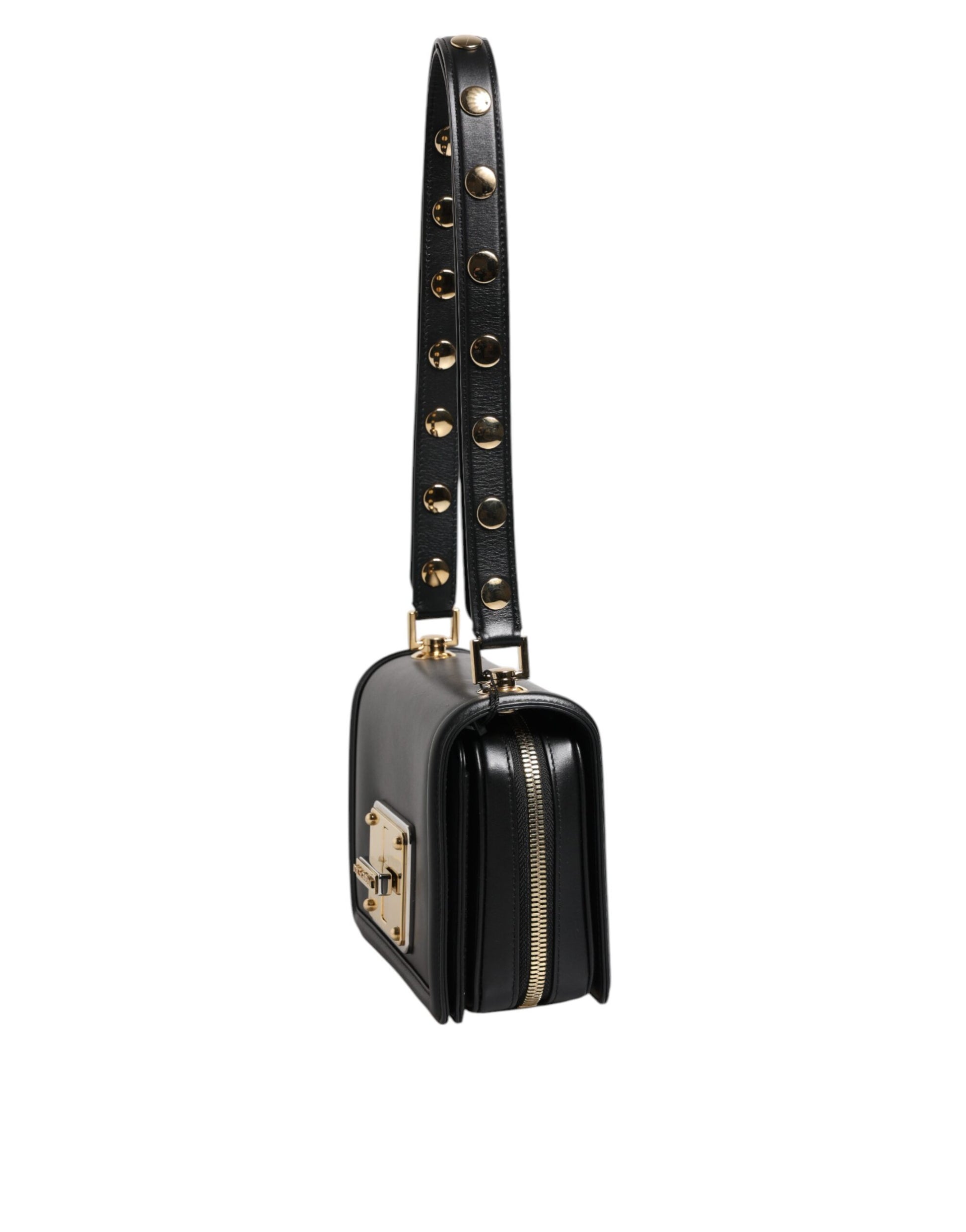 Dolce & Gabbana Schwarze Joy Therapy Lola Crossbody-Tasche aus Leder mit Nieten
