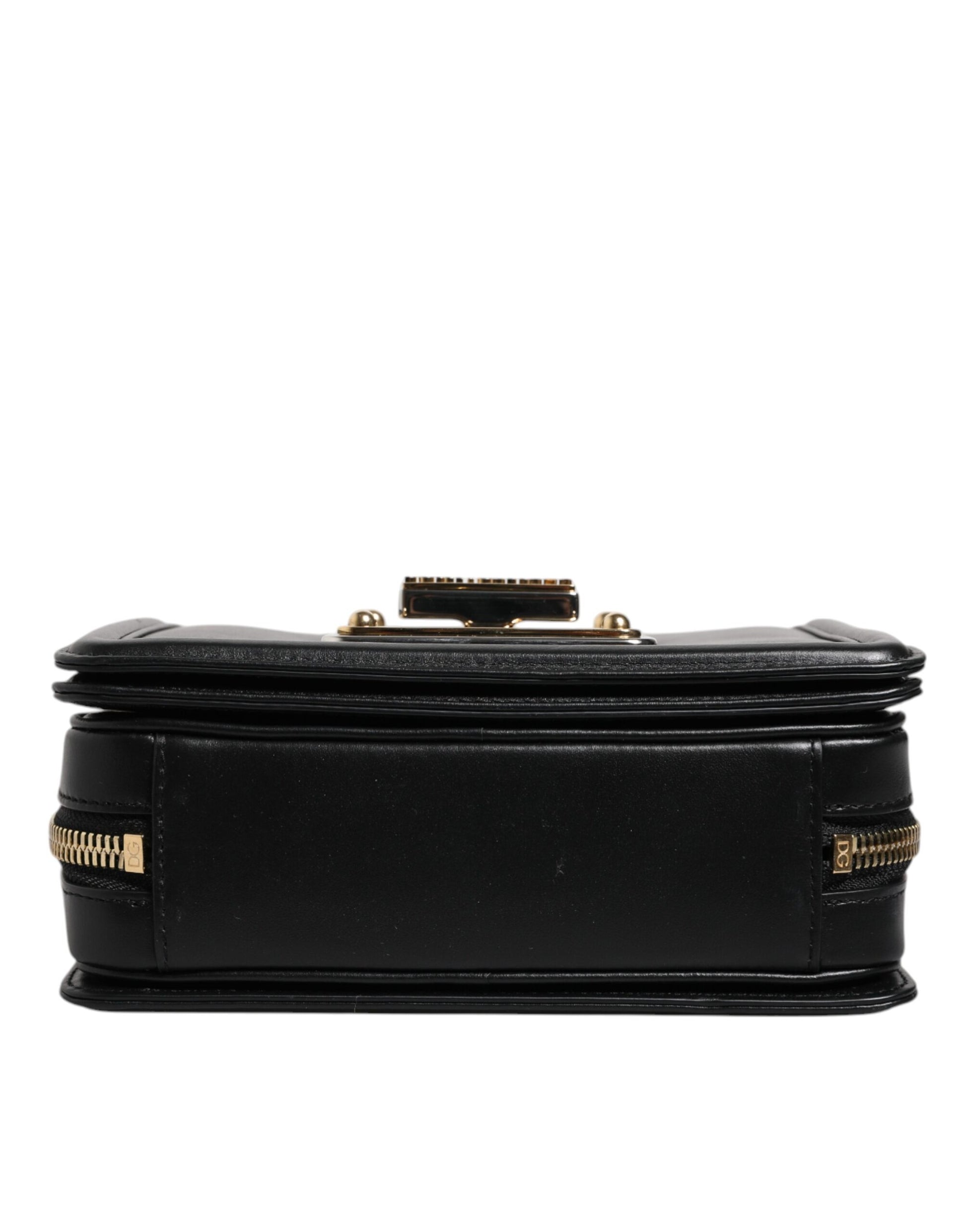 Dolce & Gabbana Schwarze Joy Therapy Lola Crossbody-Tasche aus Leder mit Nieten