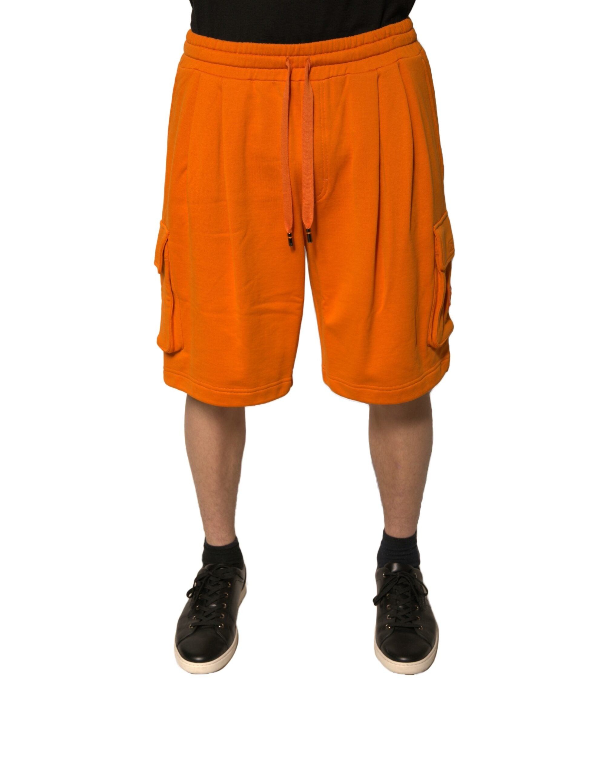 Dolce & Gabbana Orange Baumwolle Männer Casual Cargo Bermuda Shorts