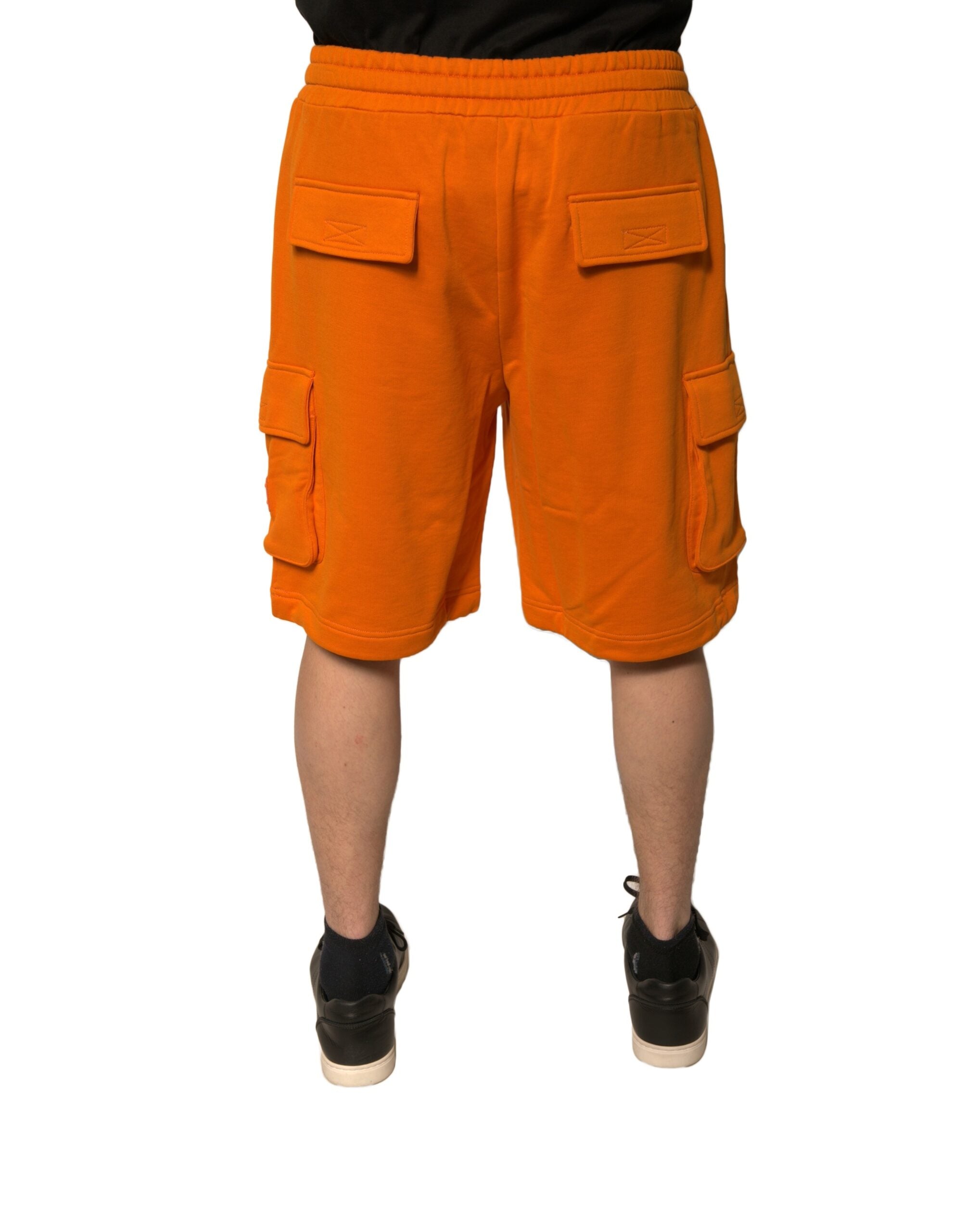 Dolce & Gabbana Orange Baumwolle Männer Casual Cargo Bermuda Shorts