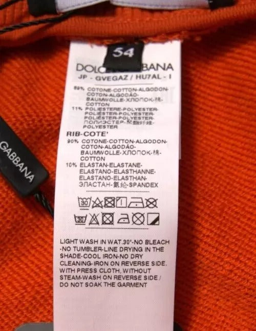 Dolce & Gabbana Orangefarbene Herren-Bermudashorts aus Baumwollmischung