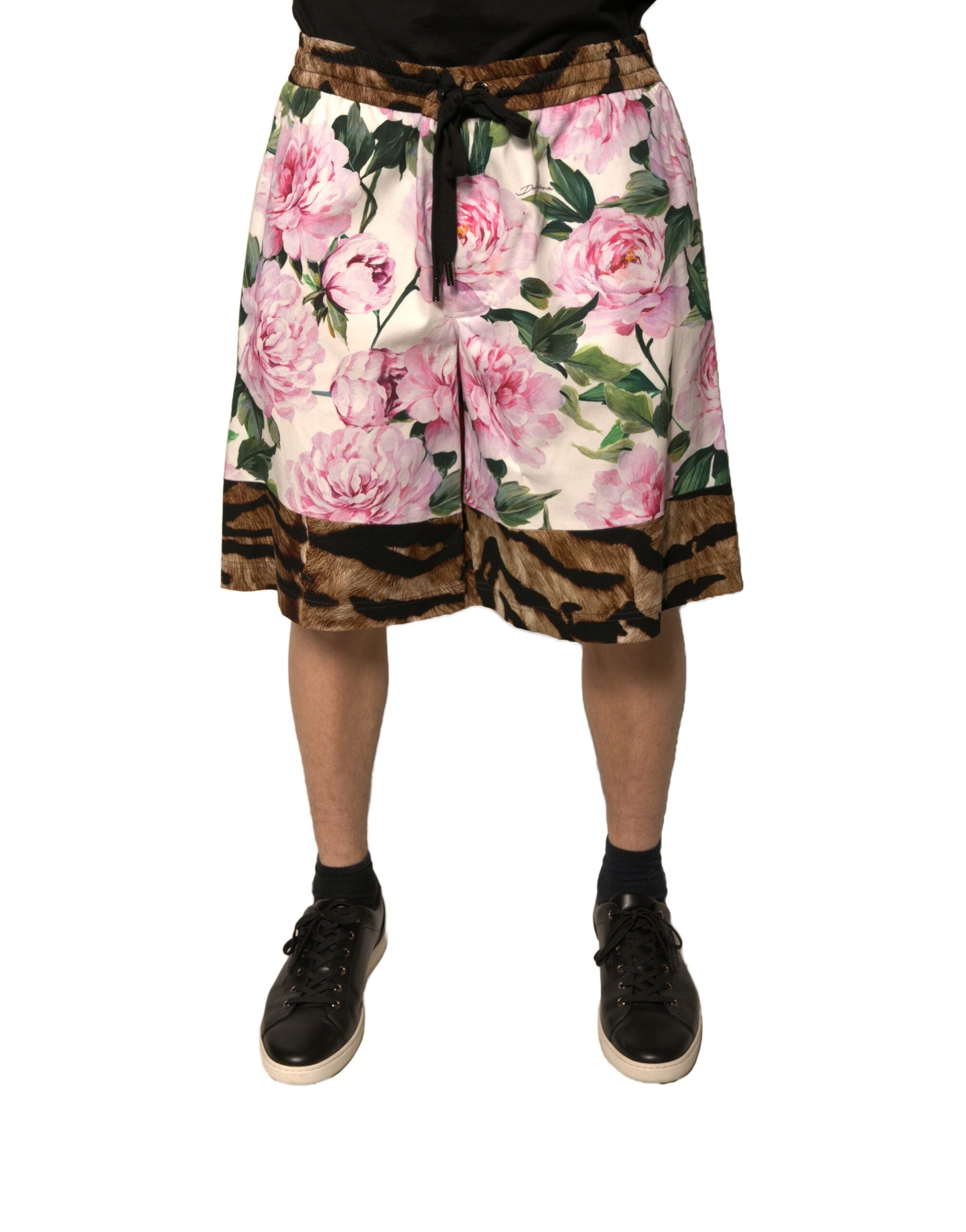Dolce & Gabbana Multicolor Floral Baumwolle Männer Bermuda Shorts