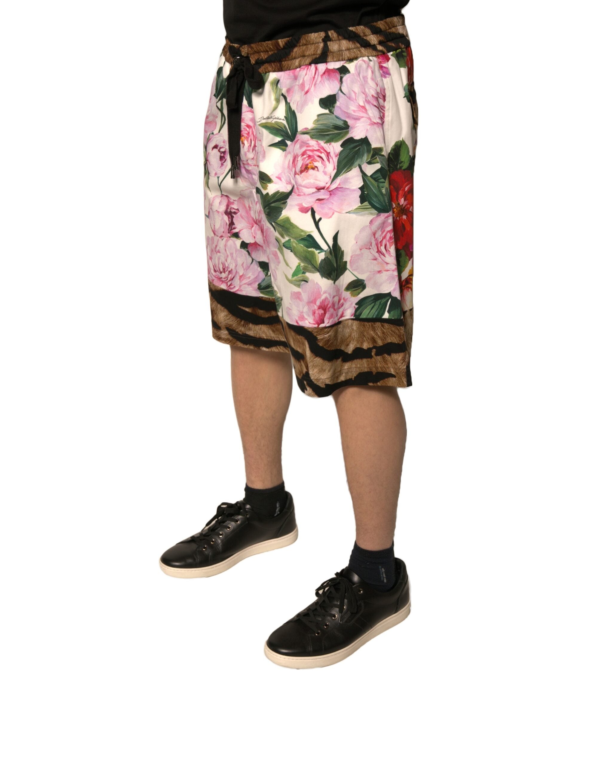 Dolce & Gabbana Multicolor Floral Baumwolle Männer Bermuda Shorts