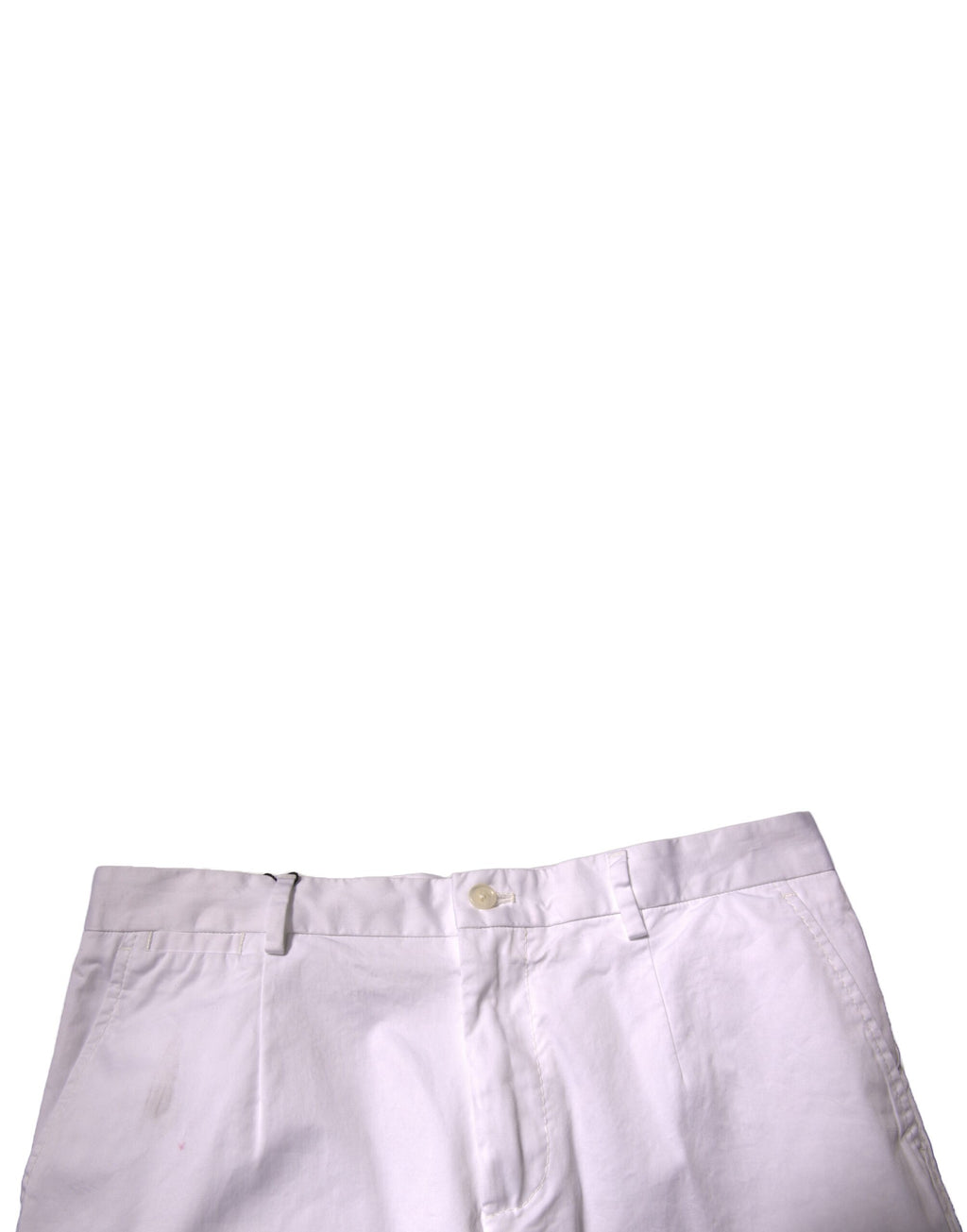 Dolce & Gabbana Weiße Chinos Baumwolle Stretch Casual Shorts