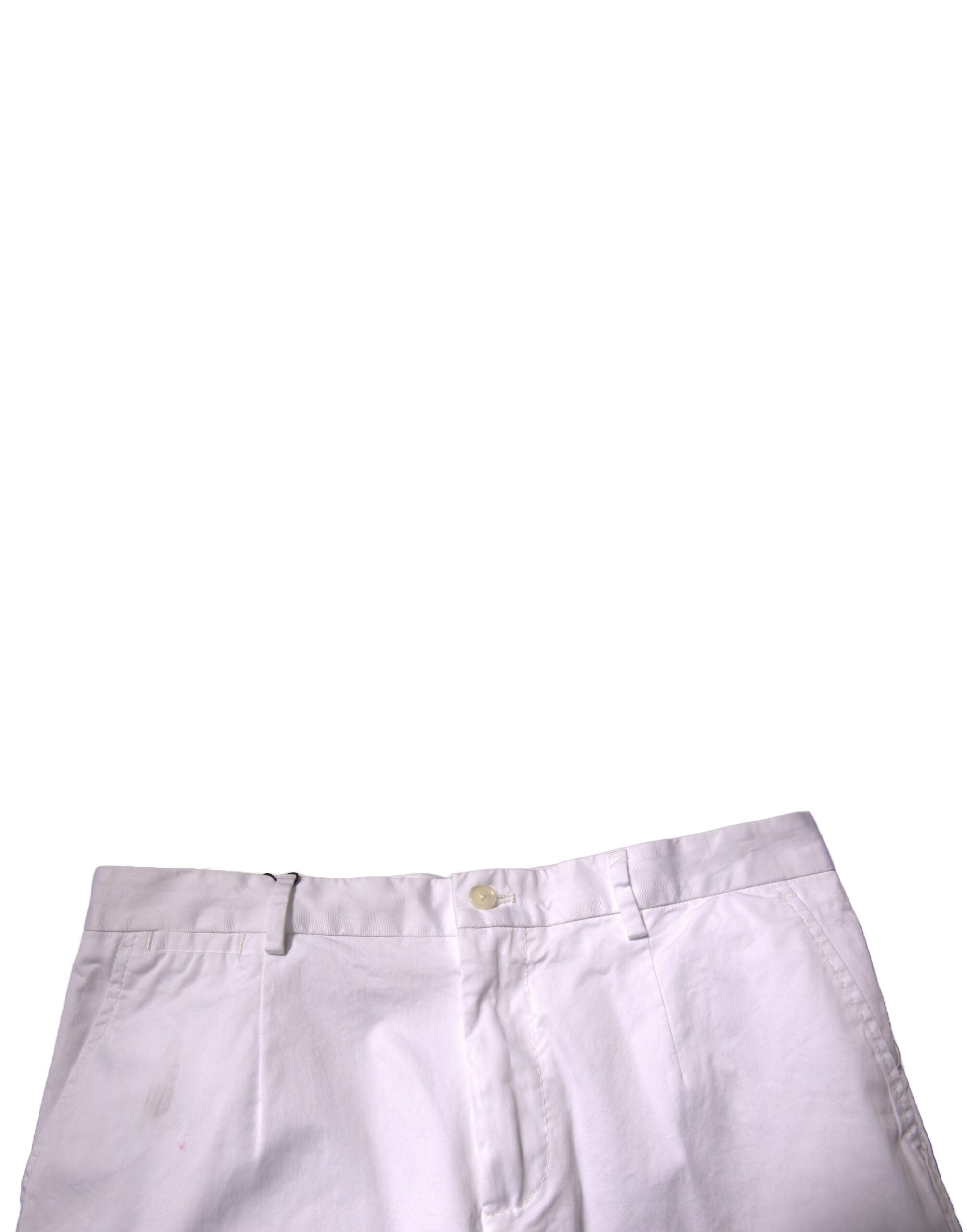 Dolce & Gabbana Weiße Chinos Baumwolle Stretch Casual Shorts
