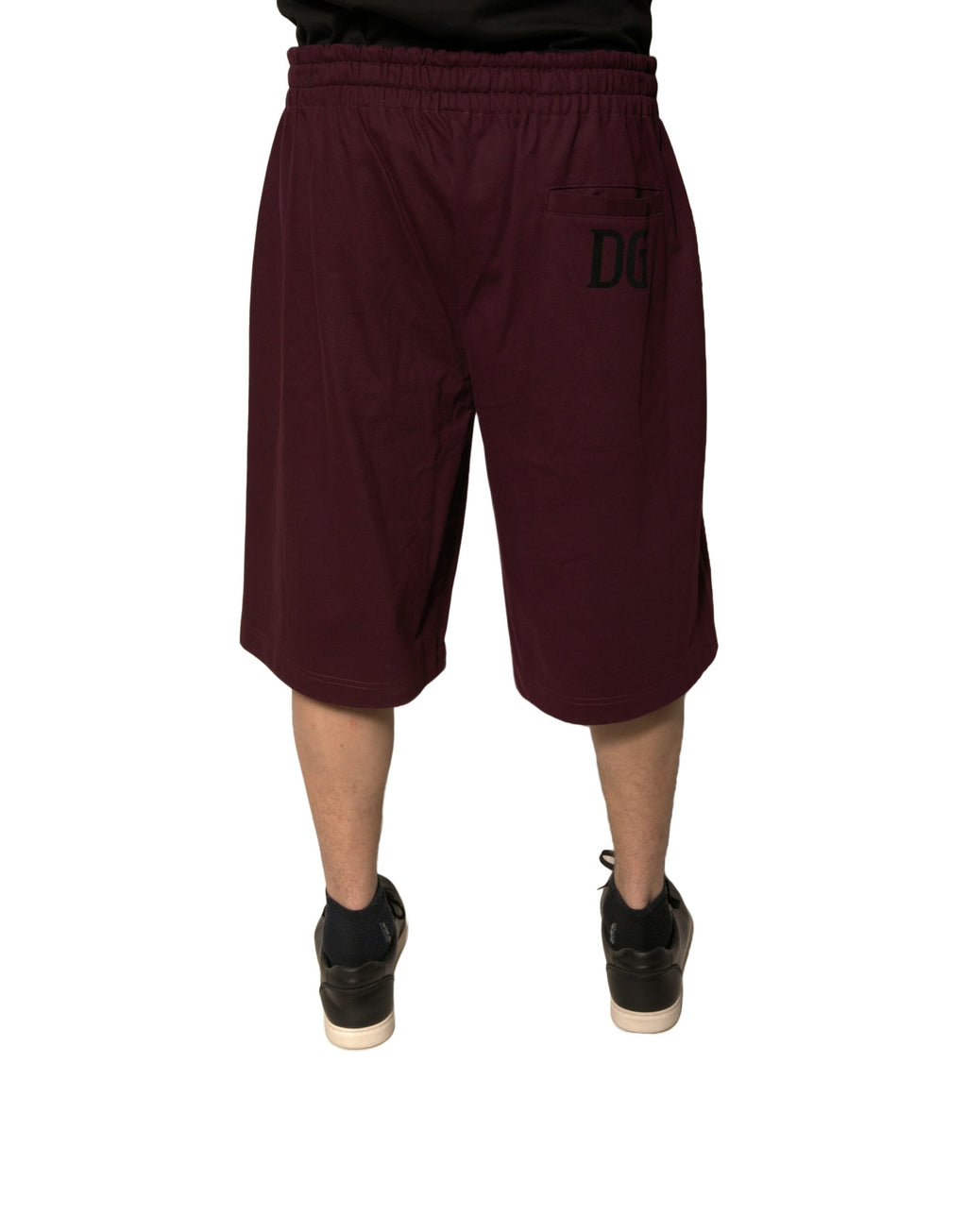 Dolce & Gabbana Kastanienbraune Bermudashorts aus Baumwolle mit mittlerer Taille