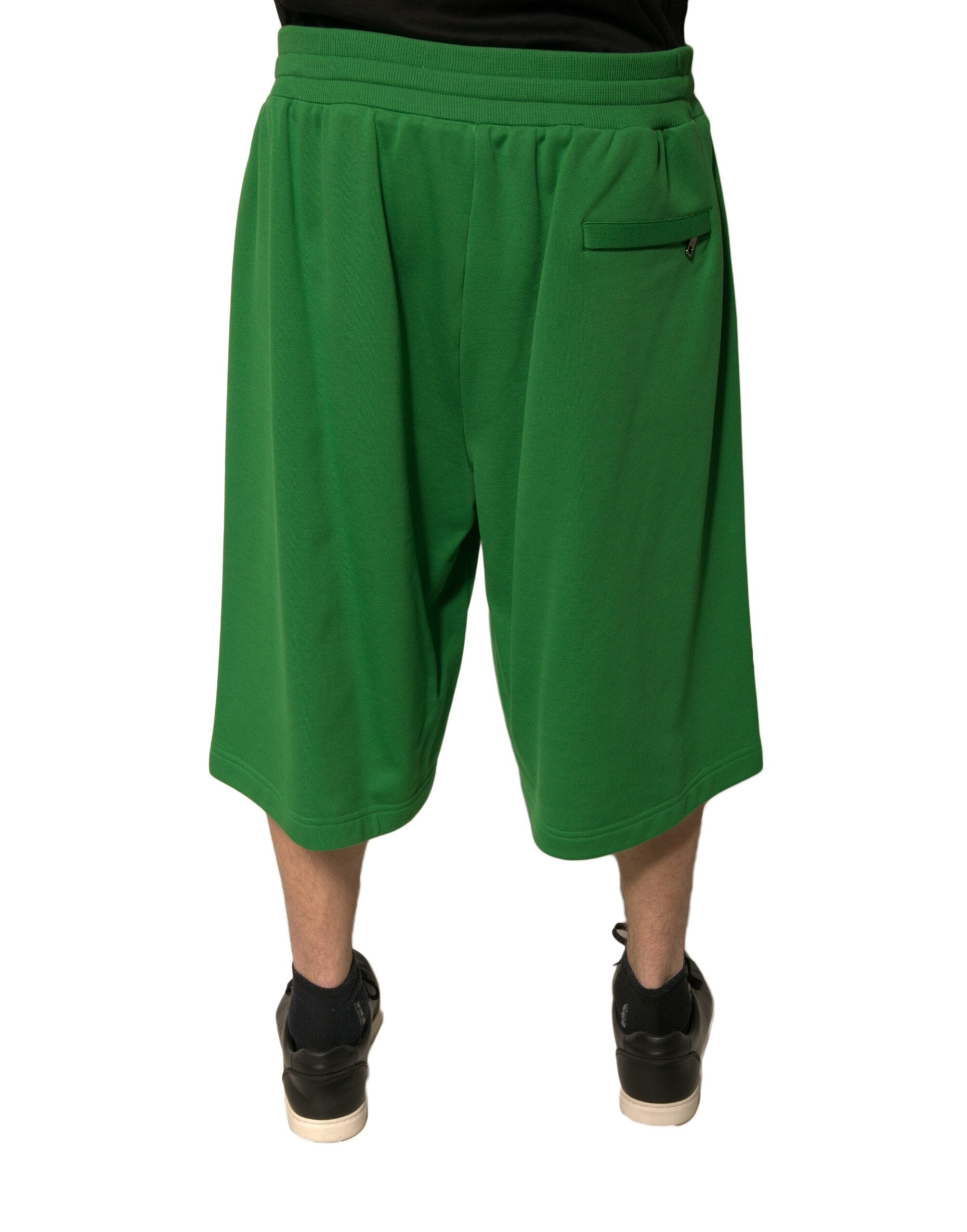 Dolce & Gabbana Grüne Baumwollmischung Herren Bermudashorts