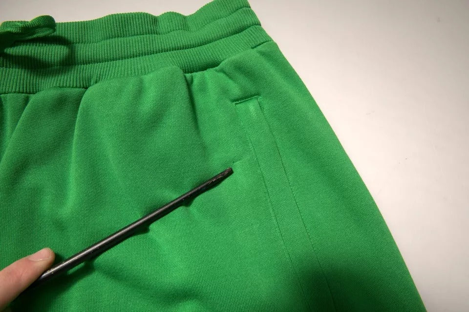 Dolce & Gabbana Grüne Baumwollmischung Herren Bermudashorts