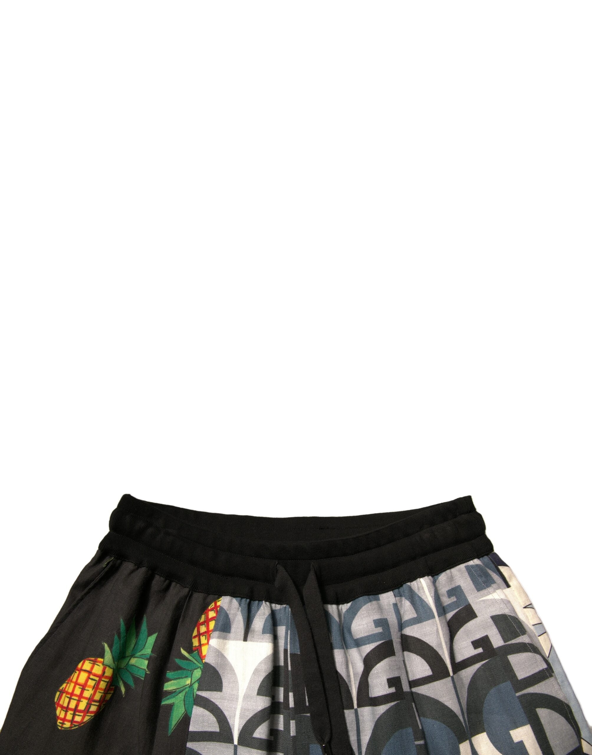 Dolce & Gabbana Bermudashorts aus Leinen mit buntem Patchwork