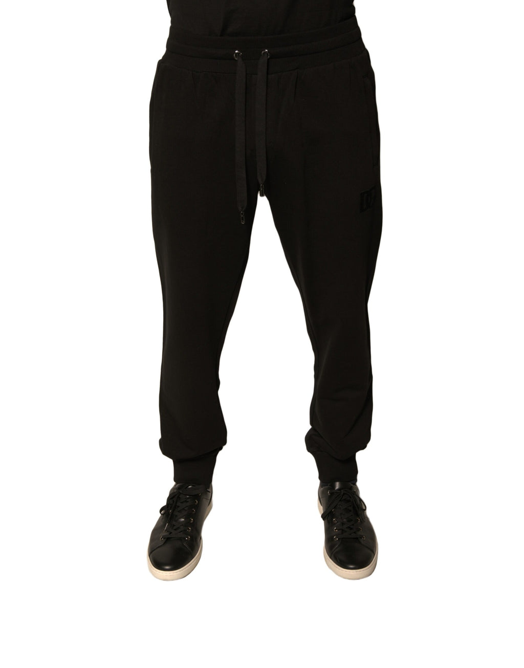 Dolce & Gabbana Schwarze Baumwoll-Jogger Herren-Sweatpants Hosen