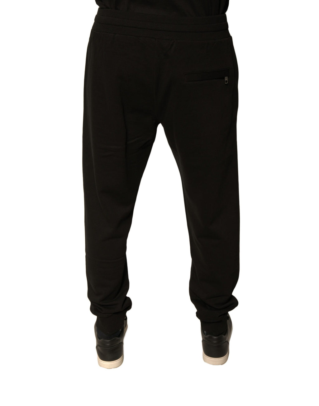 Dolce & Gabbana Schwarze Baumwoll-Jogger Herren-Sweatpants Hosen