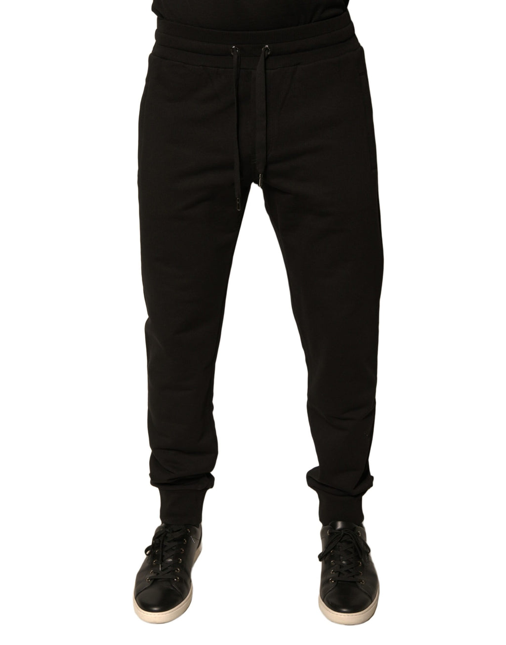 Dolce & Gabbana Schwarze Baumwoll-Jogger Herren-Sweatpants Hosen