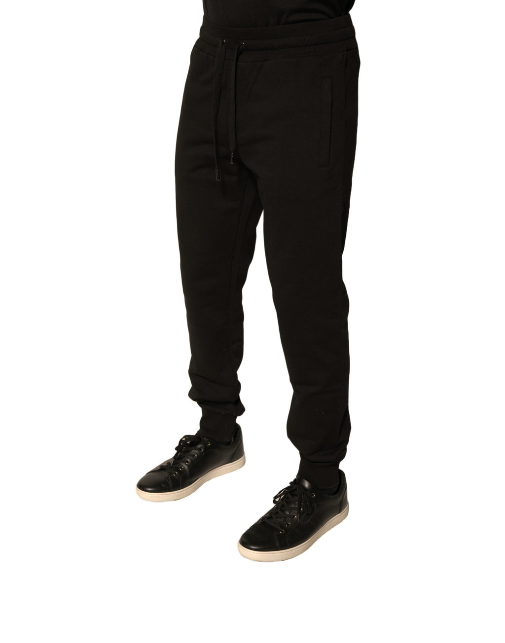 Dolce & Gabbana Schwarze Baumwoll-Jogger Herren-Sweatpants Hosen
