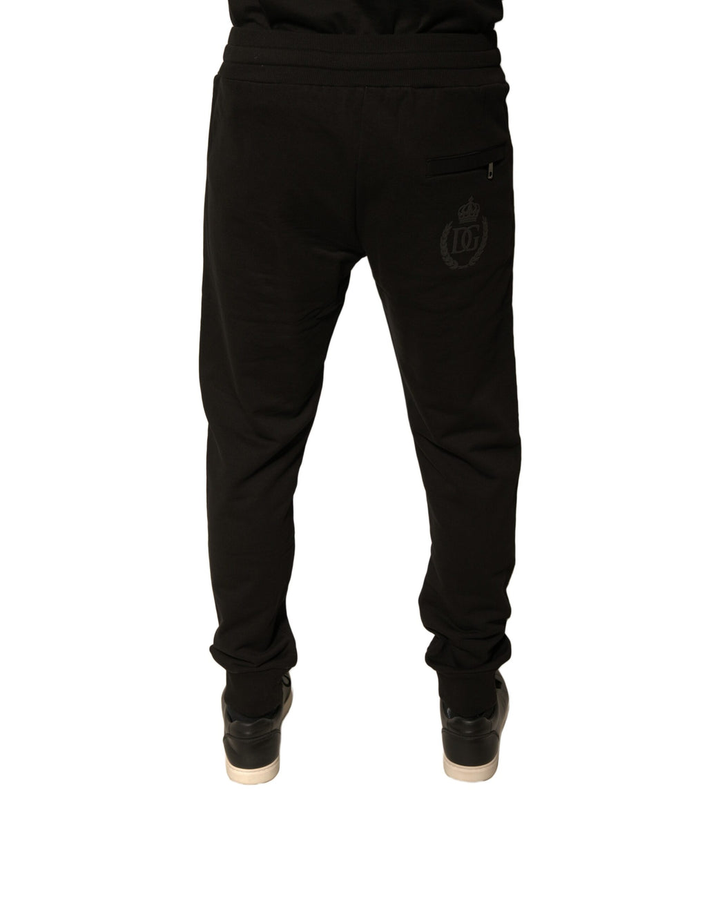 Dolce & Gabbana Schwarze Baumwoll-Jogger Herren-Sweatpants Hosen