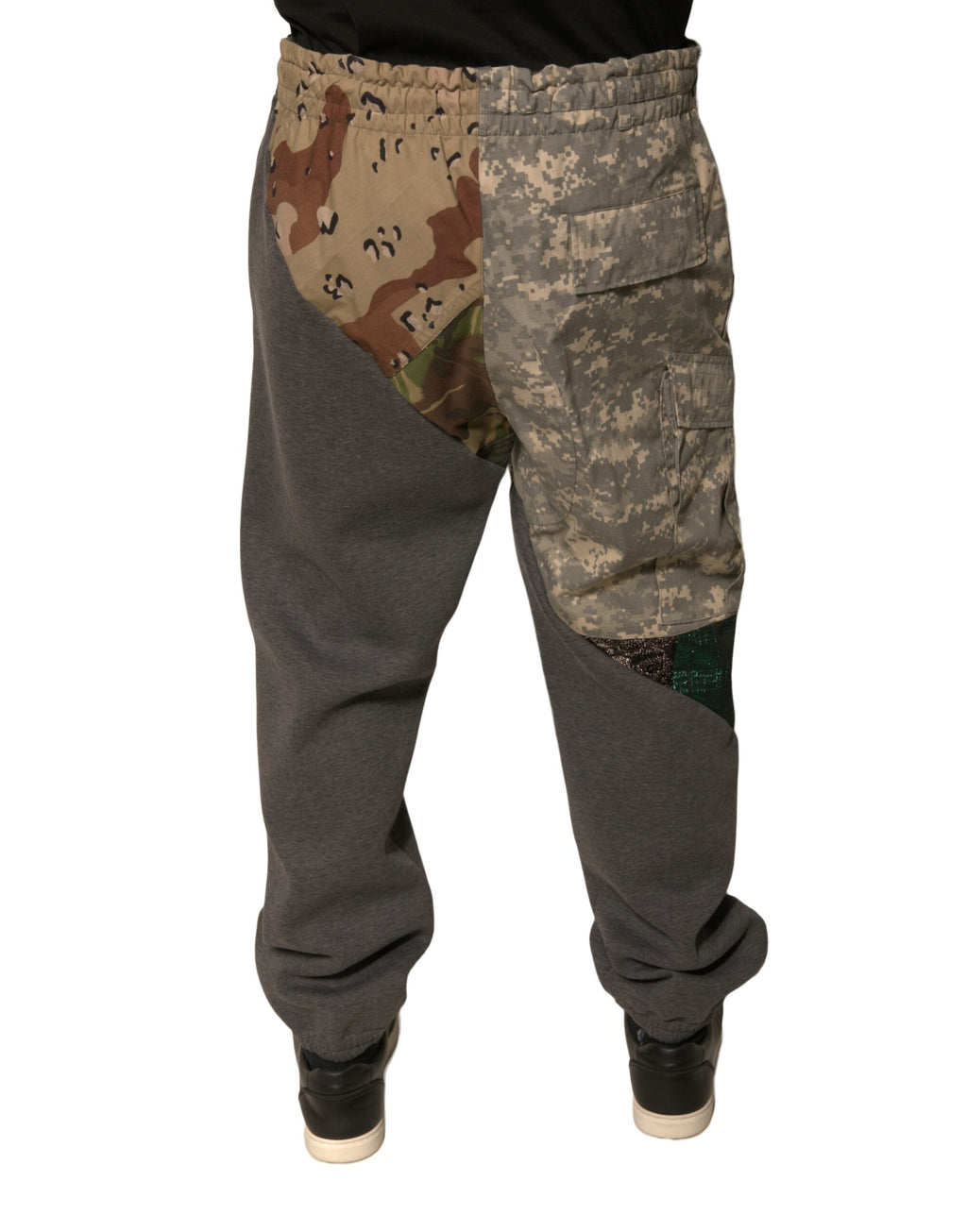 Dolce & Gabbana Multicolor Patchwork-Baumwoll-Jogger-Sweatpants Hosen