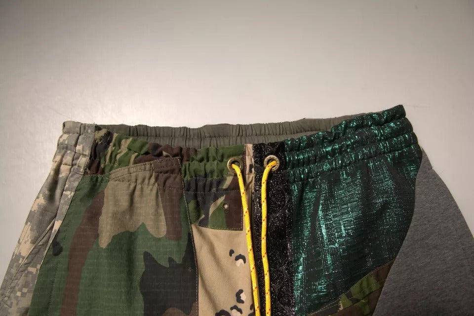 Dolce & Gabbana Multicolor Patchwork-Baumwoll-Jogger-Sweatpants Hosen