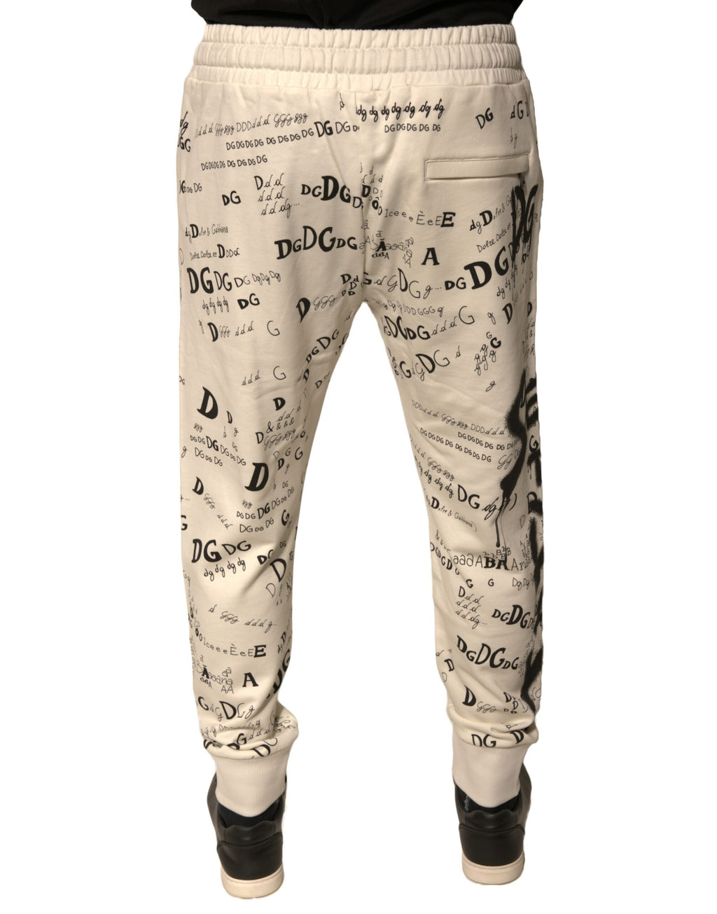 Dolce & Gabbana Weiße bedruckte Baumwoll-Jogger-Sweatpants