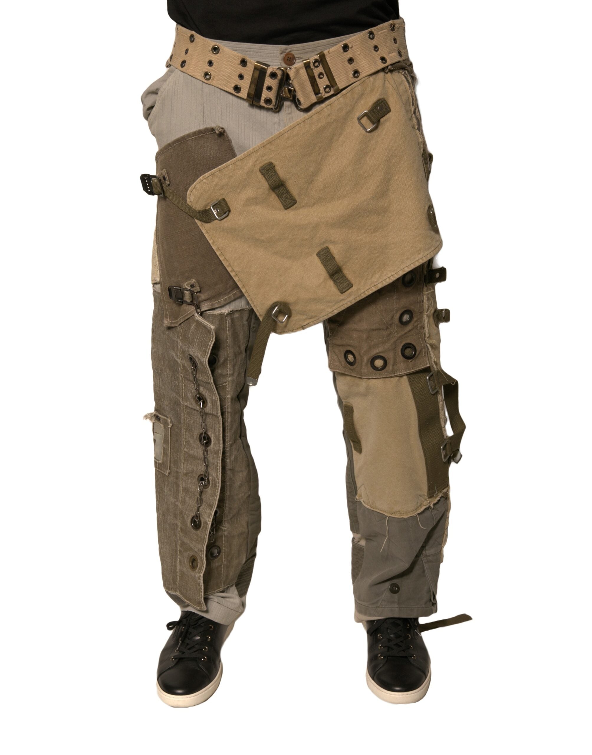 Dolce & Gabbana Multicolor Rekonstruierte Flug Cargo-Hose