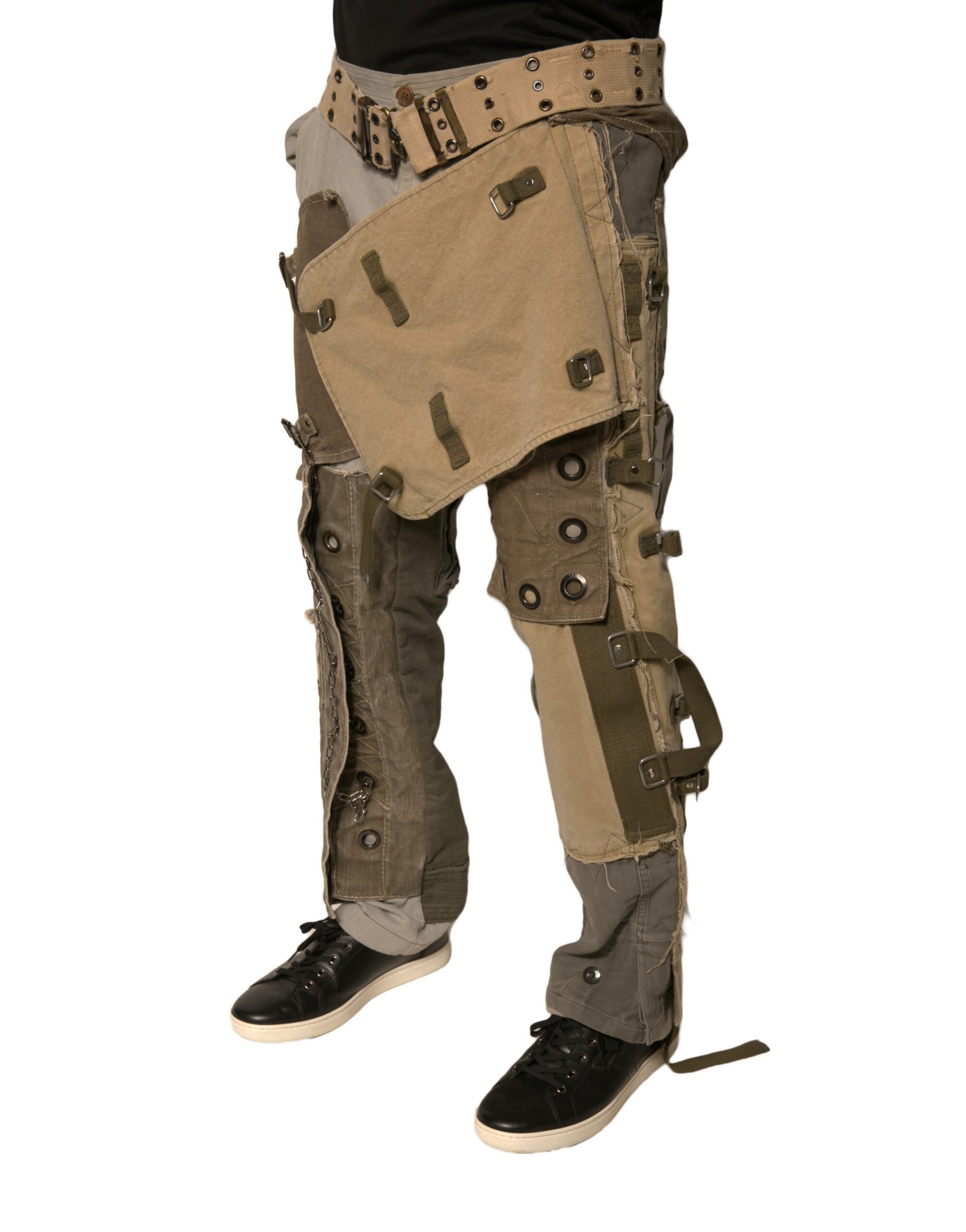 Dolce & Gabbana Multicolor Rekonstruierte Flug Cargo-Hose