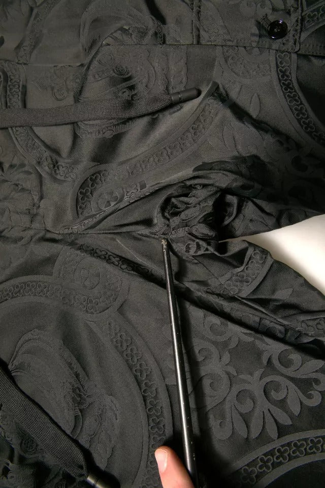 Dolce & Gabbana Schwarze Crown Nylon-Jogger-Sweatpants-Hose