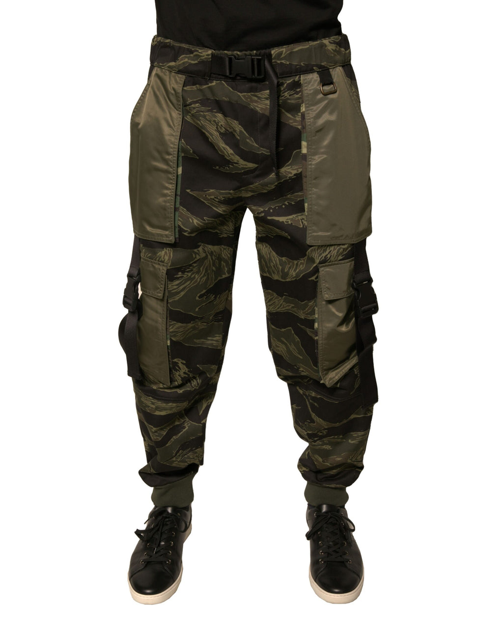 Dolce & Gabbana Grüne Baumwoll-Jogger-Cargo-Hose