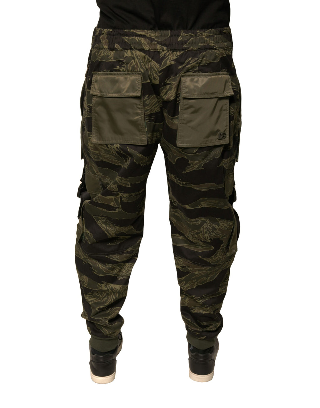 Dolce & Gabbana Grüne Baumwoll-Jogger-Cargo-Hose