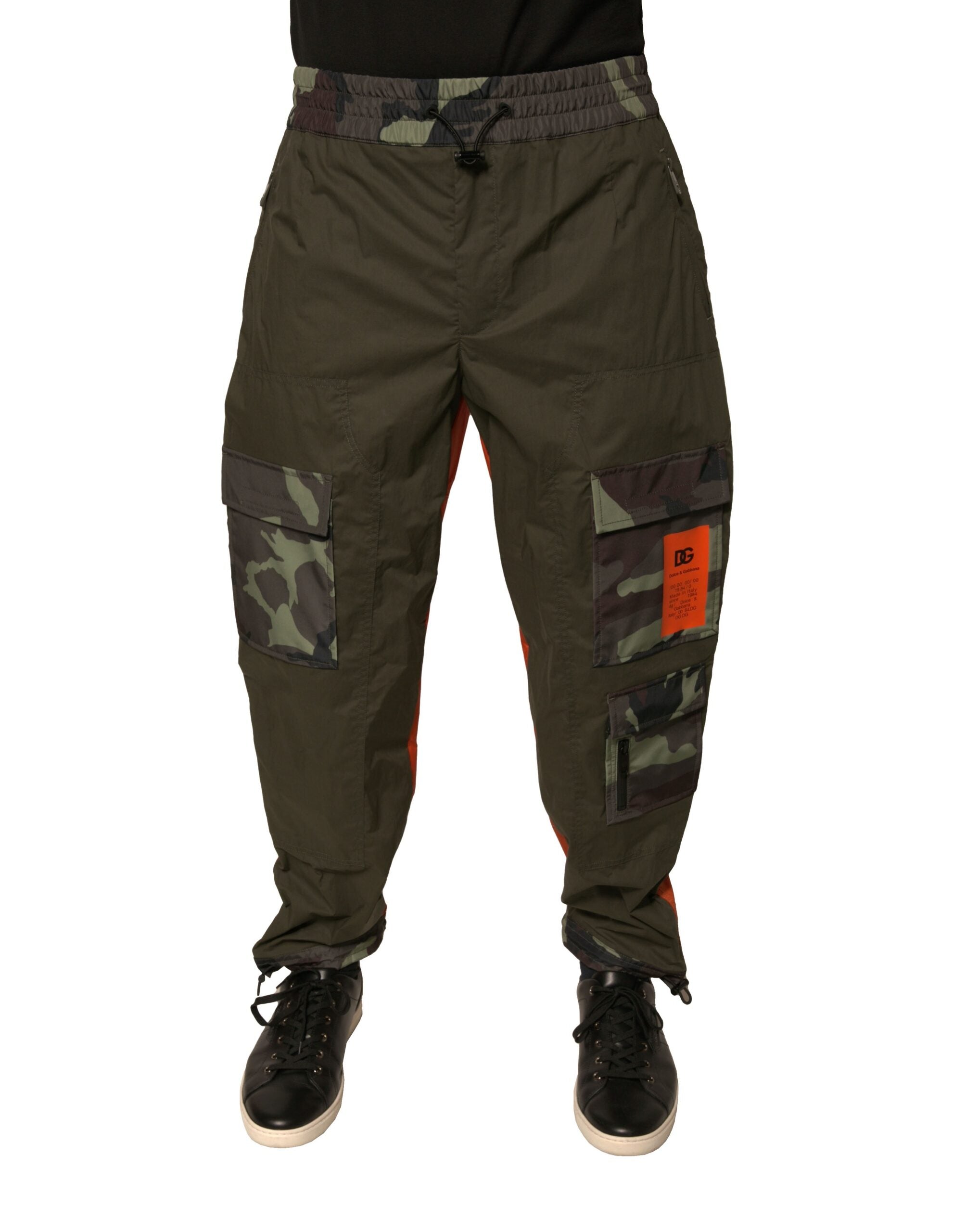 Dolce & Gabbana Mehrfarbige Camouflage-Jogger-Cargo-Hose