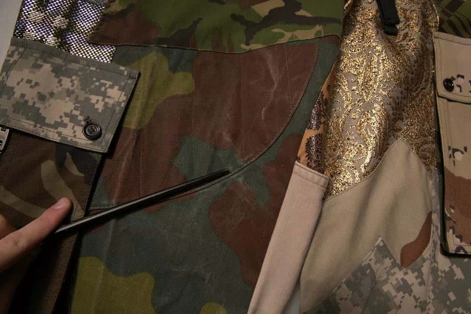 Dolce & Gabbana Multicolor Patchwork Herren Jogger Hose