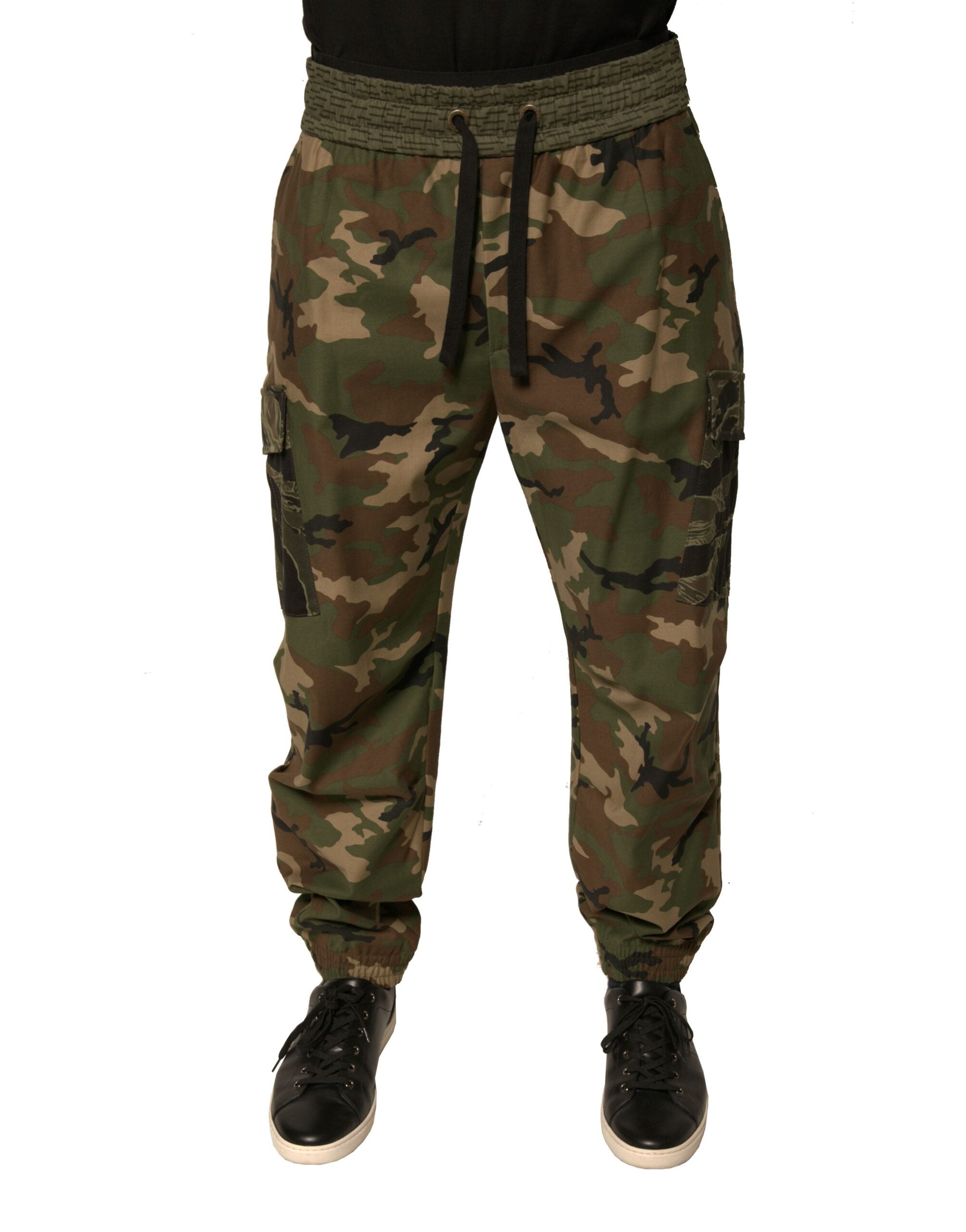 Dolce & Gabbana Multicolor Camouflage Cargo-Sweatpants Hose