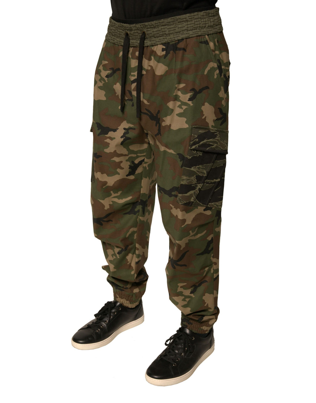 Dolce & Gabbana Multicolor Camouflage Cargo-Sweatpants Hose