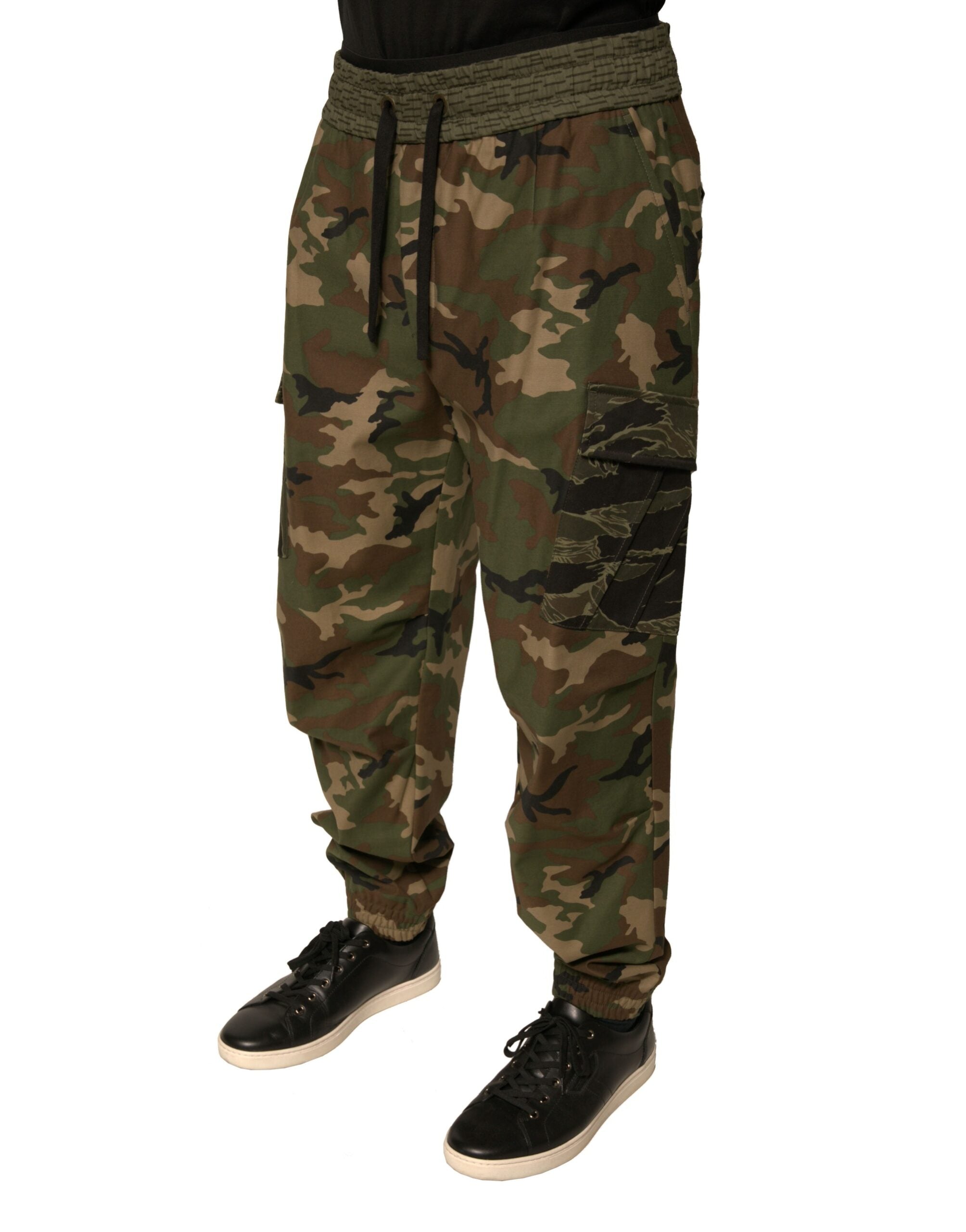 Dolce & Gabbana Multicolor Camouflage Cargo-Sweatpants Hose