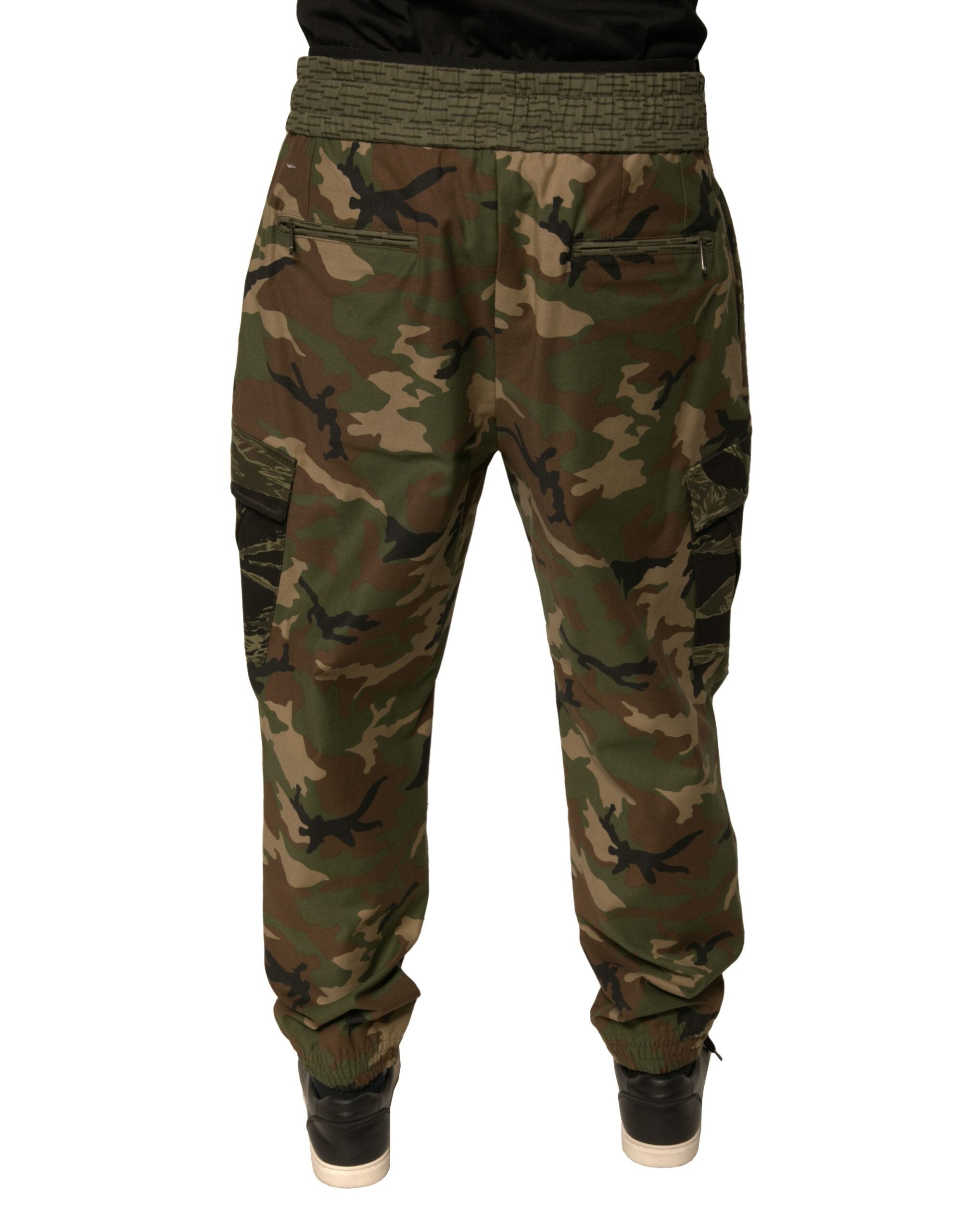 Dolce & Gabbana Multicolor Camouflage Cargo-Sweatpants Hose