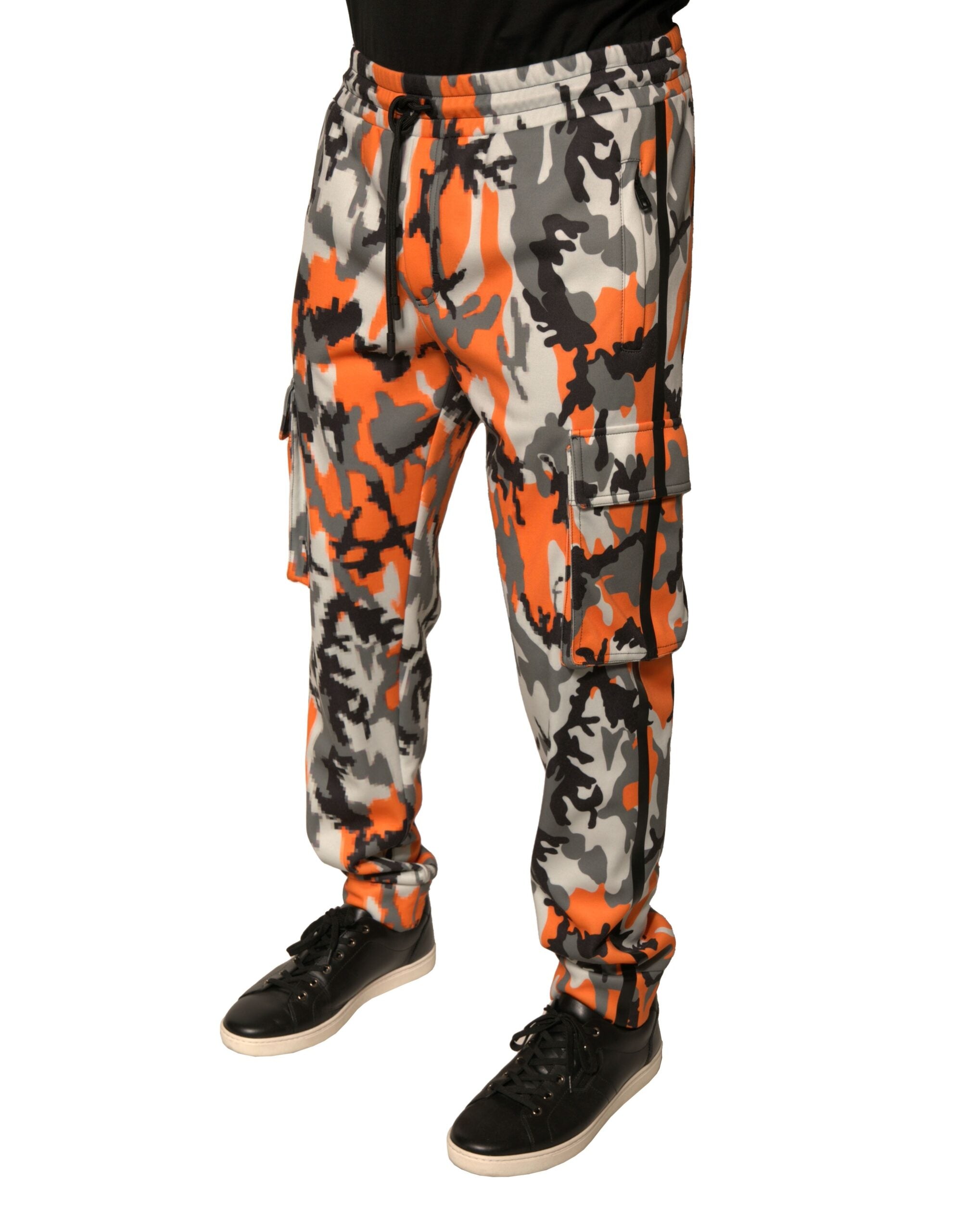 Dolce & Gabbana Mehrfarbige Camouflage Cargo-Jogging-Hose