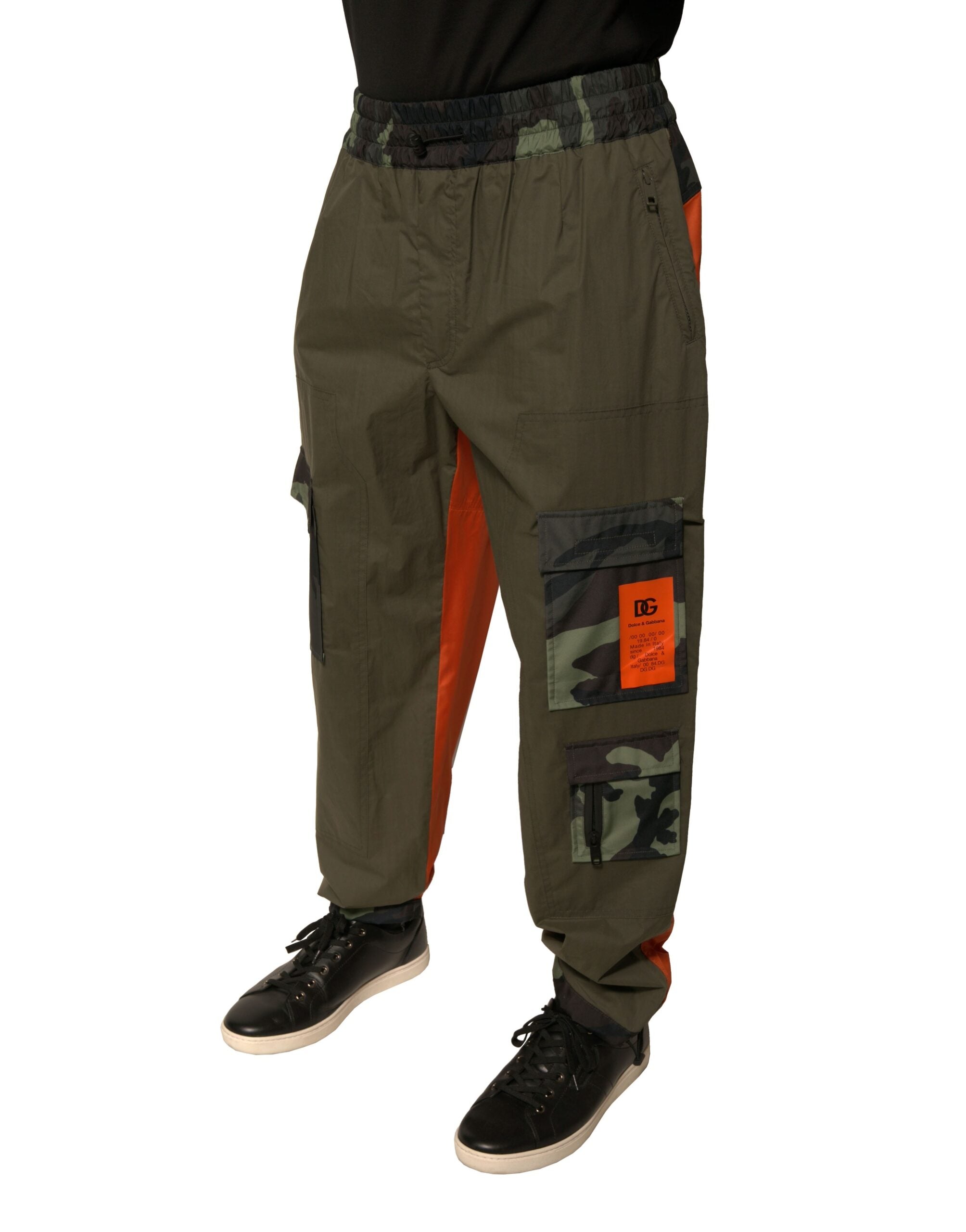 Dolce & Gabbana Mehrfarbige Camouflage-Jogger-Cargo-Hose