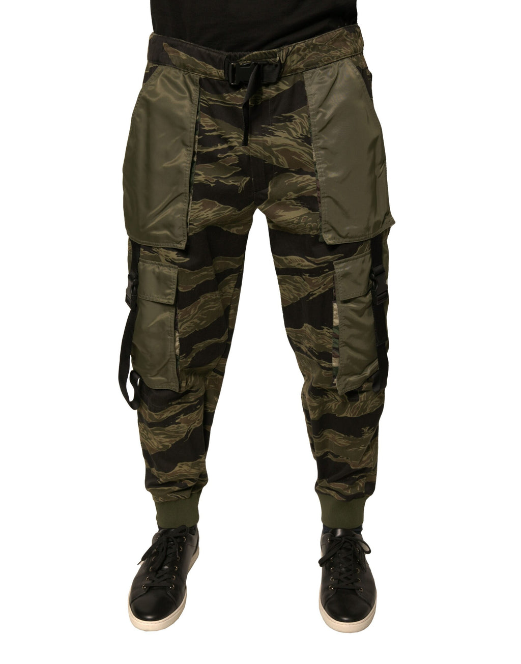 Dolce & Gabbana Grüne Baumwoll-Jogger-Cargo-Hose